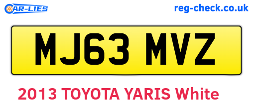 MJ63MVZ are the vehicle registration plates.