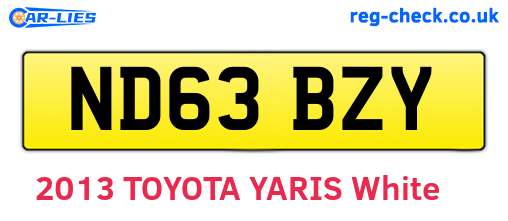 ND63BZY are the vehicle registration plates.