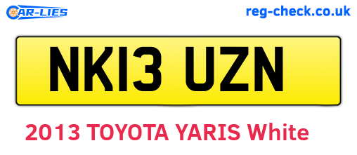 NK13UZN are the vehicle registration plates.
