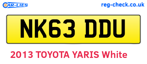 NK63DDU are the vehicle registration plates.