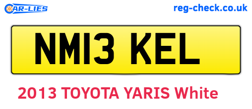 NM13KEL are the vehicle registration plates.