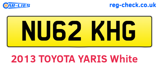 NU62KHG are the vehicle registration plates.