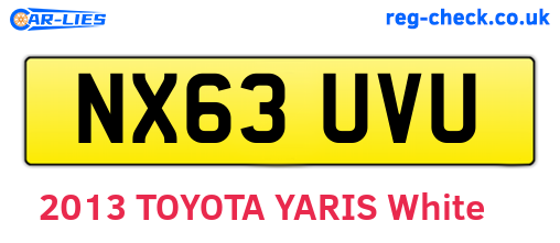 NX63UVU are the vehicle registration plates.