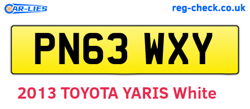 PN63WXY are the vehicle registration plates.