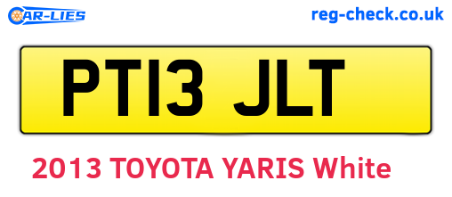 PT13JLT are the vehicle registration plates.