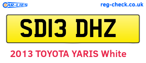 SD13DHZ are the vehicle registration plates.