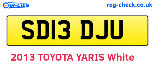 SD13DJU are the vehicle registration plates.