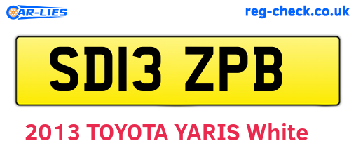 SD13ZPB are the vehicle registration plates.