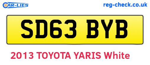 SD63BYB are the vehicle registration plates.