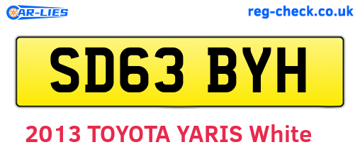 SD63BYH are the vehicle registration plates.