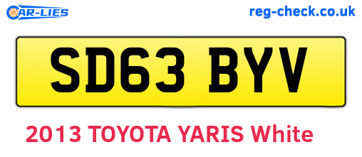 SD63BYV are the vehicle registration plates.