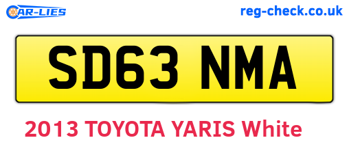 SD63NMA are the vehicle registration plates.