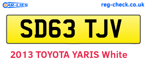 SD63TJV are the vehicle registration plates.