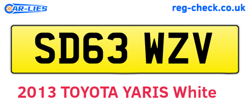 SD63WZV are the vehicle registration plates.