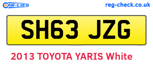 SH63JZG are the vehicle registration plates.