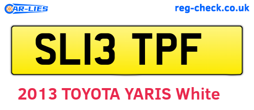 SL13TPF are the vehicle registration plates.
