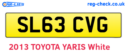 SL63CVG are the vehicle registration plates.