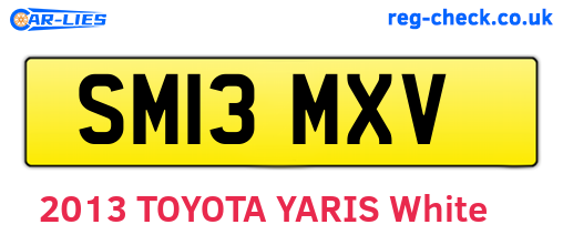 SM13MXV are the vehicle registration plates.