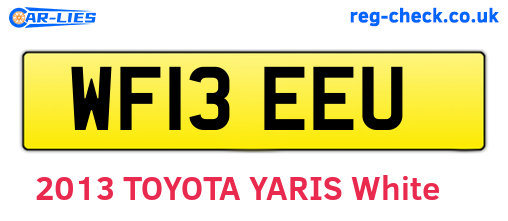 WF13EEU are the vehicle registration plates.