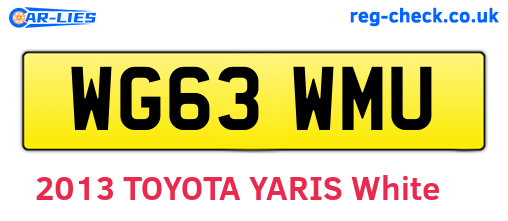 WG63WMU are the vehicle registration plates.