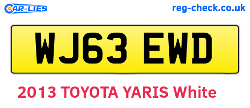 WJ63EWD are the vehicle registration plates.