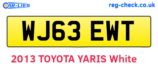 WJ63EWT are the vehicle registration plates.