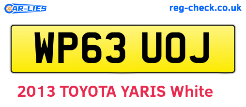 WP63UOJ are the vehicle registration plates.