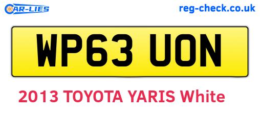 WP63UON are the vehicle registration plates.