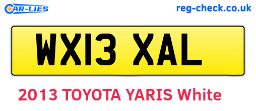 WX13XAL are the vehicle registration plates.
