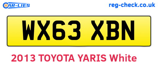 WX63XBN are the vehicle registration plates.