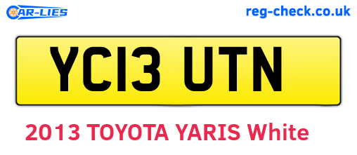 YC13UTN are the vehicle registration plates.