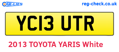 YC13UTR are the vehicle registration plates.