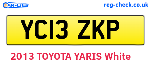 YC13ZKP are the vehicle registration plates.