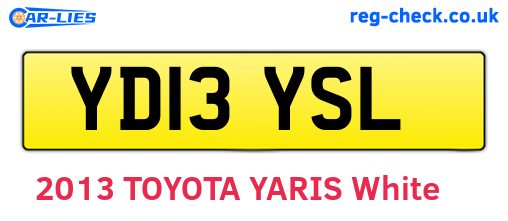 YD13YSL are the vehicle registration plates.