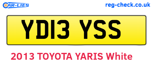 YD13YSS are the vehicle registration plates.
