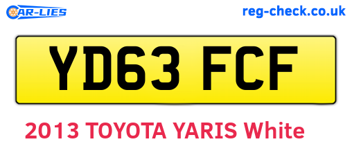 YD63FCF are the vehicle registration plates.