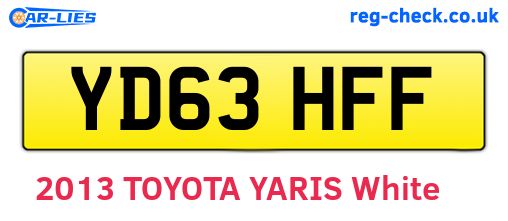 YD63HFF are the vehicle registration plates.