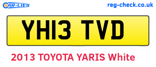 YH13TVD are the vehicle registration plates.