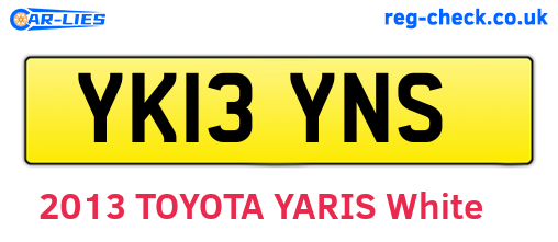 YK13YNS are the vehicle registration plates.