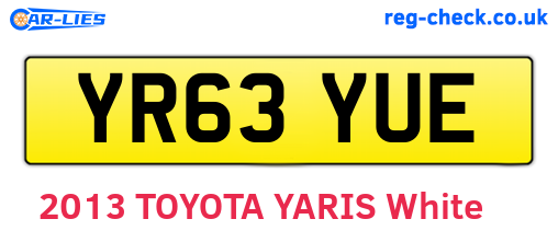 YR63YUE are the vehicle registration plates.