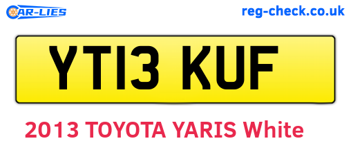 YT13KUF are the vehicle registration plates.