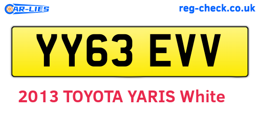YY63EVV are the vehicle registration plates.