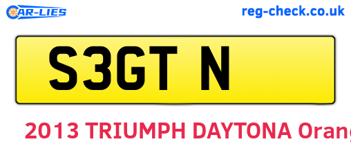 S3GTN are the vehicle registration plates.