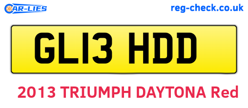 GL13HDD are the vehicle registration plates.