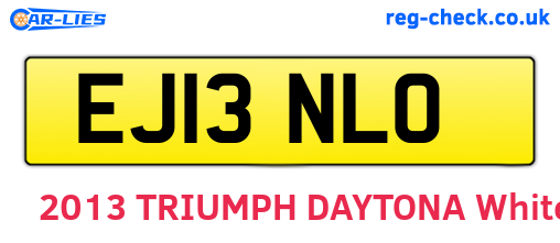 EJ13NLO are the vehicle registration plates.