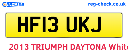 HF13UKJ are the vehicle registration plates.