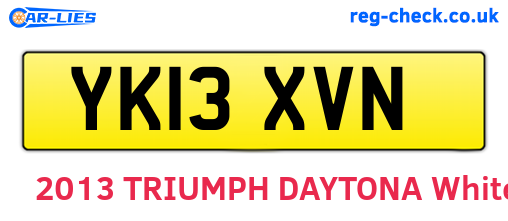 YK13XVN are the vehicle registration plates.