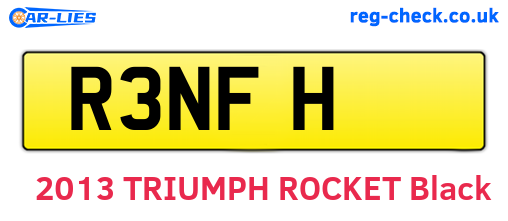 R3NFH are the vehicle registration plates.
