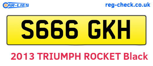 S666GKH are the vehicle registration plates.