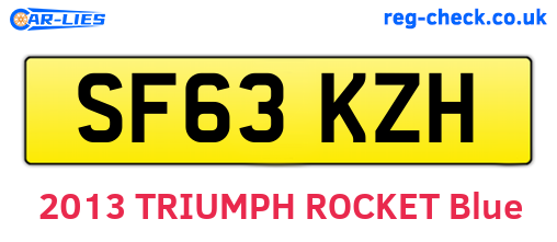 SF63KZH are the vehicle registration plates.
